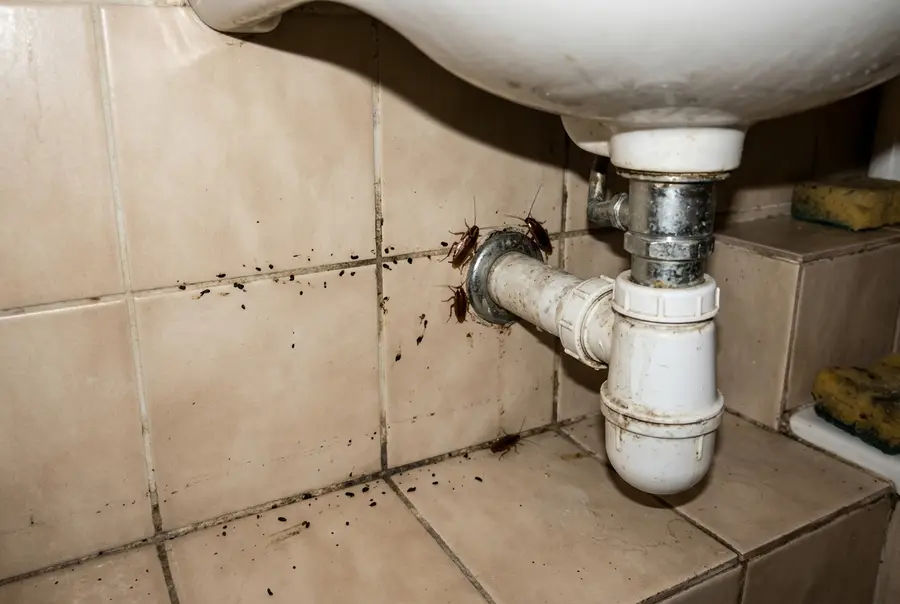 Cafards avant intervention RatZéro à Bagneux